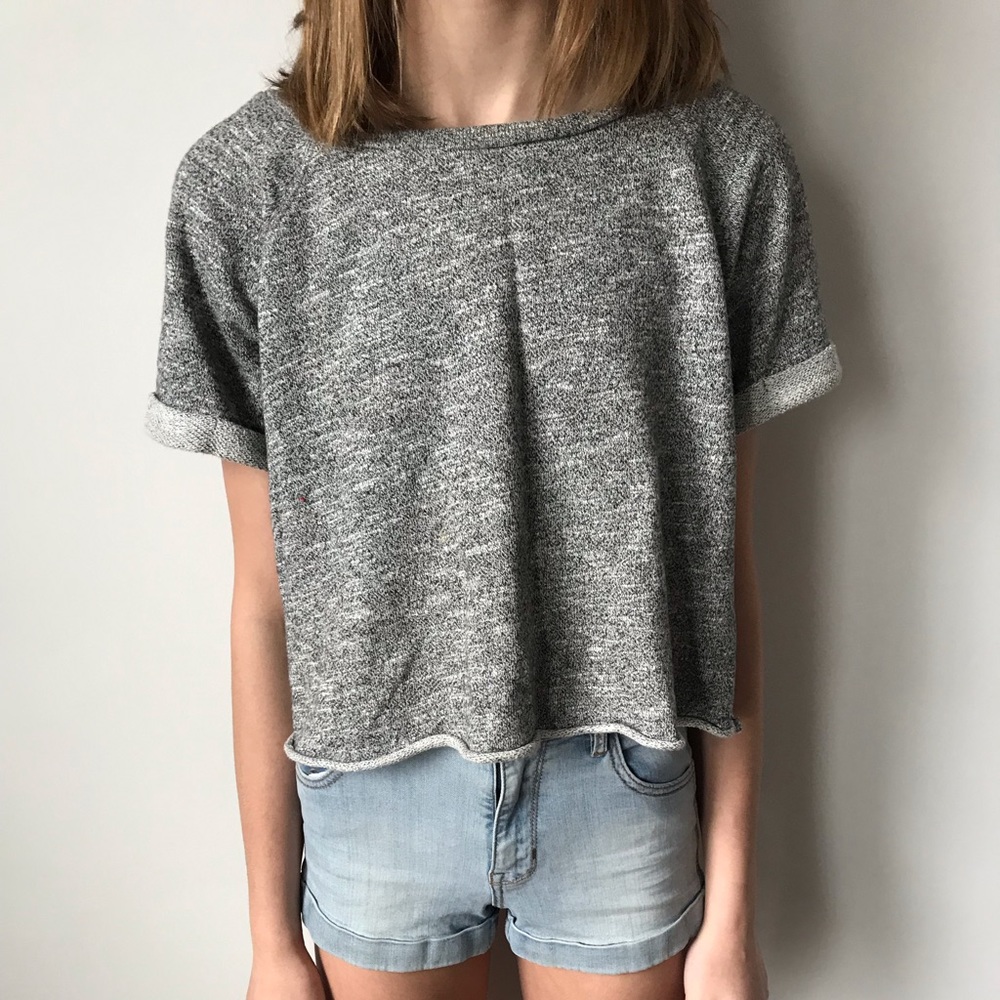 Grey Cropped Top